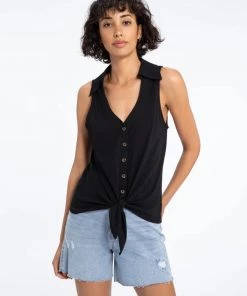 Sanctuary Amuse Tie Front Tee