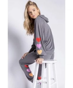 PJ Salvage Love In Color Hearts Hoody