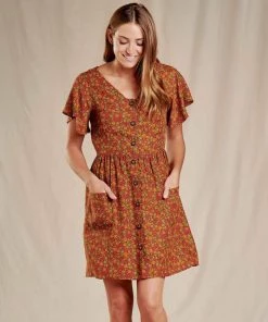 Toad & Co. Toad&Co Women's Hillrose Button-Up Short Sleeve Dress * Last Chance