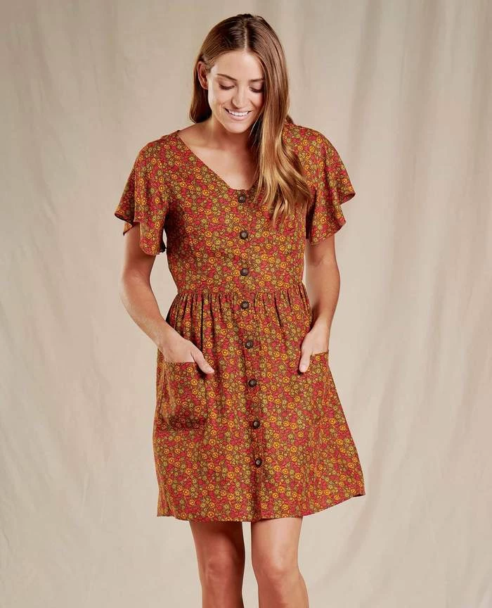 Toad & Co. Toad&Co Women's Hillrose Button-Up Short Sleeve Dress * Last Chance 3 Toad & Co. Toad&Co Women's Hillrose Button-Up Short Sleeve Dress * Last Chance