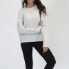 Lyla + Luxe Tanya Round Neck Ribbed Cuff Sweater Women