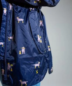 Joules Golightly Printed Waterproof Packable Jacket