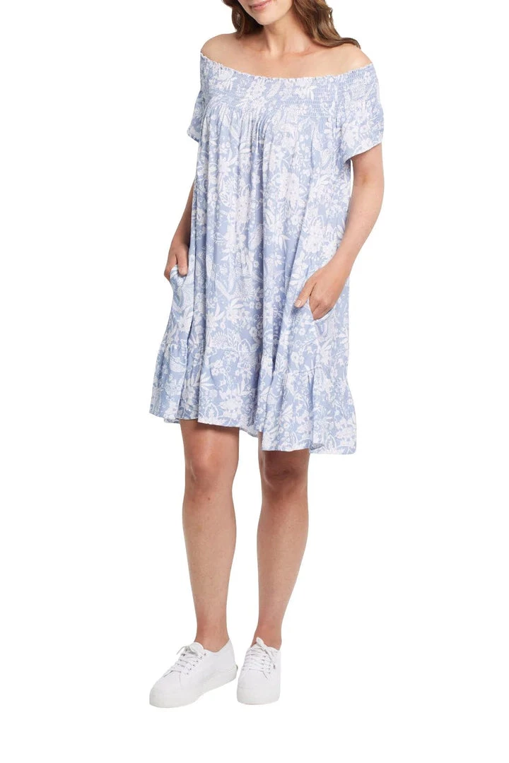 Tribal Short Sleeve Smocked Dress 3 Tribal Short Sleeve Smocked Dress