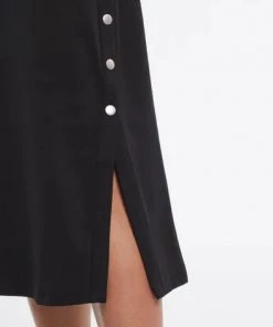 Tribal Sleeveless Dress With Side Snaps Detail