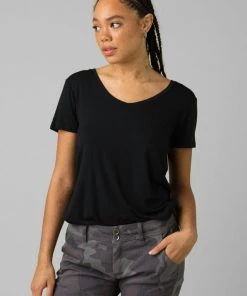 PrAna Women's Foundation Short Sleeve V-Neck