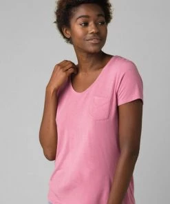 PrAna Women's Foundation Short Sleeve V-Neck