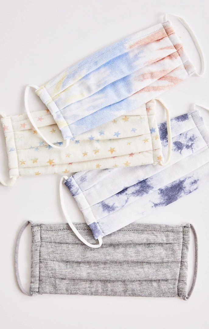 Z Supply Dip Tie-Dye & Stars Face Mask (4-Pack) 4 Z Supply Dip Tie-Dye & Stars Face Mask (4-Pack)