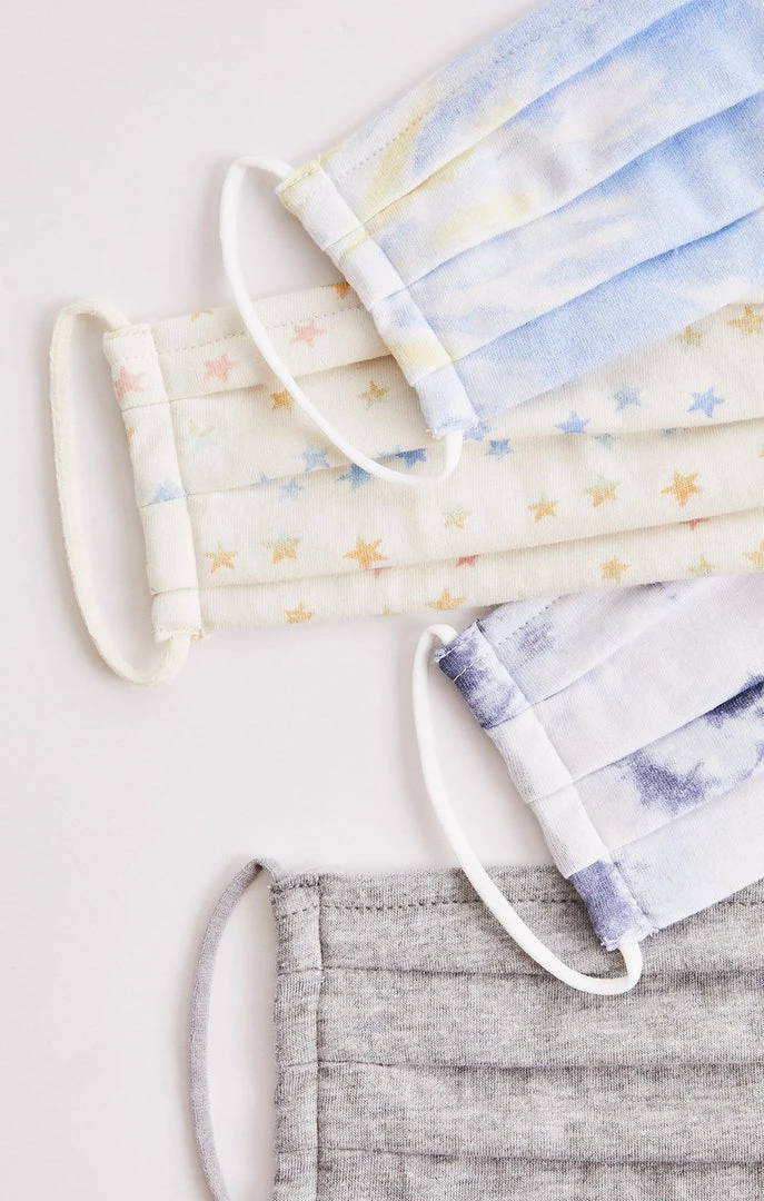Z Supply Dip Tie-Dye & Stars Face Mask (4-Pack) 5 Z Supply Dip Tie-Dye & Stars Face Mask (4-Pack)