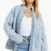 Z Supply Women's Maya Knit Denim Quilted Jacket