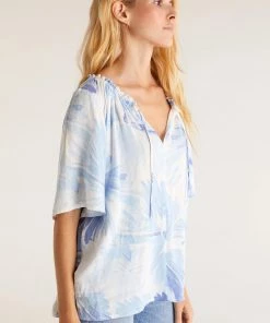 Z Supply Aylin Watercolor Leaf Top