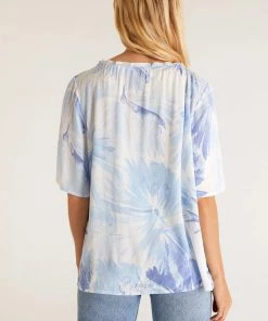 Z Supply Aylin Watercolor Leaf Top