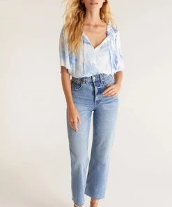 Z Supply Aylin Watercolor Leaf Top