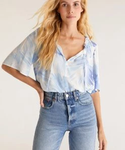 Z Supply Aylin Watercolor Leaf Top