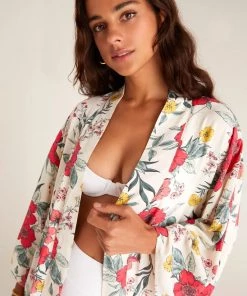 Z Supply Bed To Beach Floral Kimono