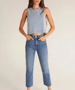 Z Supply Sloane Jersey Denim Muscle