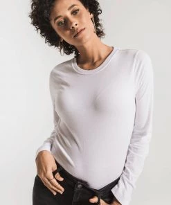 Z Supply Women's Perfect Long Sleeve Crew Tee