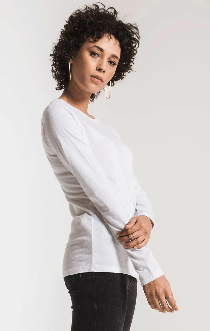 Z Supply Women's Perfect Long Sleeve Crew Tee 5 Z Supply Women's Perfect Long Sleeve Crew Tee
