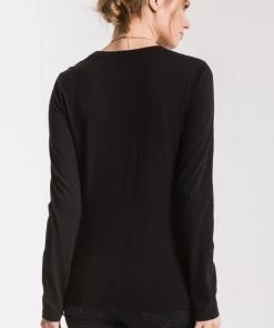 Z Supply Women's Perfect Long Sleeve Crew Tee 16 Z Supply Women's Perfect Long Sleeve Crew Tee