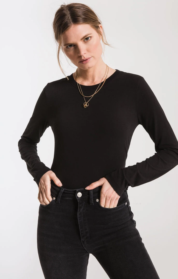 Z Supply Women's Perfect Long Sleeve Crew Tee 8 Z Supply Women's Perfect Long Sleeve Crew Tee