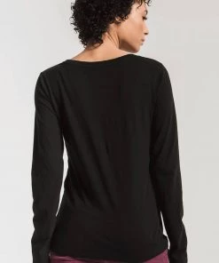 Z Supply The Perfect Long Sleeve V-Neck Tee