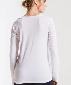 Z Supply The Perfect Long Sleeve V-Neck Tee