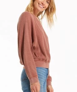 Z Supply Claire Waffle Long Sleeve