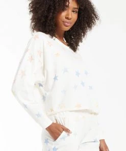 Z Supply Lia Rainbow Star Sweatshirt