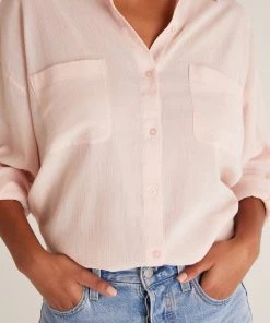 Z Supply Lalo Gauze Button-Up Top