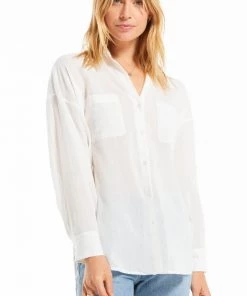 Z Supply Lalo Gauze Button-Up Top