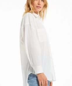 Z Supply Lalo Gauze Button-Up Top