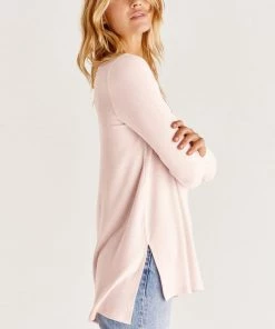 Z Supply Mal Brushed Rib Long Sleeve Tee