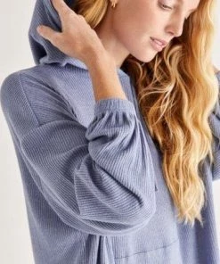 Z Supply Faith Marled Ribbed Hoodie