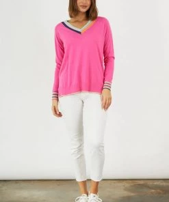 Zaket & Plover Stripe V Sweater Women
