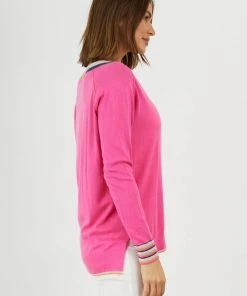 Zaket & Plover Stripe V Sweater Women