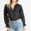 Women Velvet Cotton Embroidery Top