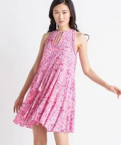 Dex Drawstring Waist Chiffon Mini Dress