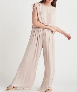 Black Tape_ Women Black Tape Wide Leg Satin Pant