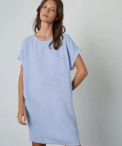 Velvet Hanna Cotton Slub Mix Dress Women