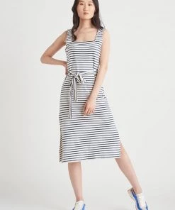 Women Dex Belted Knit Midi Dress