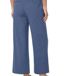 Liverpool Pull-On Tie Waist Wide Leg Ankle Women