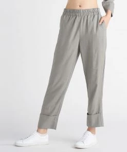 Black Tape_ Women Black Tape Cuffed Pull-On Pant