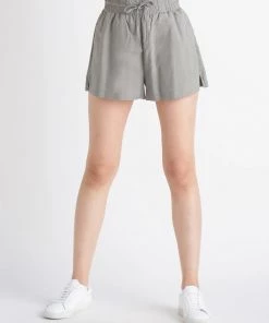 Dex Drawstring Elastic Waistband Linen Short