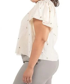 Dex Plus Flutter Sleeve Blouse