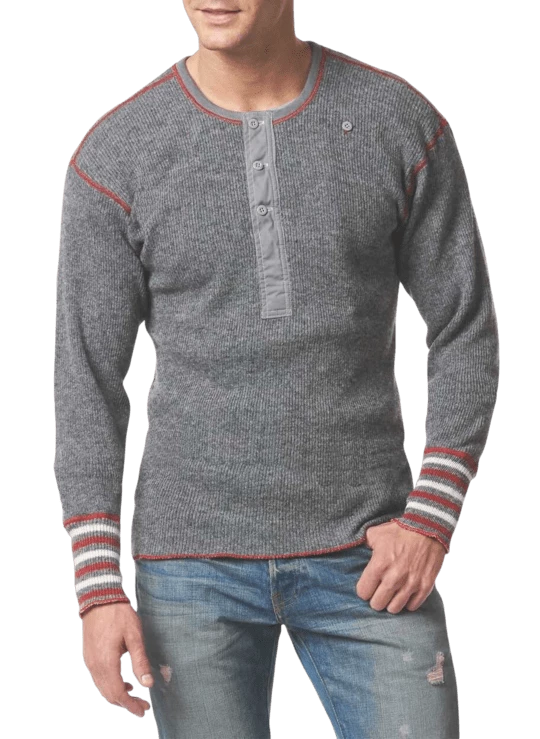 Stanfields Men's Heritage Wool Henley 3 Stanfields Men's Heritage Wool Henley
