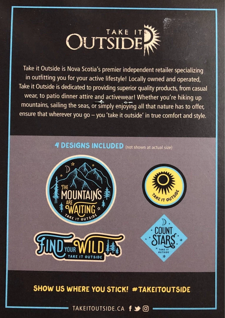 Accessories Take It Outside Sticker Pack - Mountain 4 Accessories Take It Outside Sticker Pack - Mountain