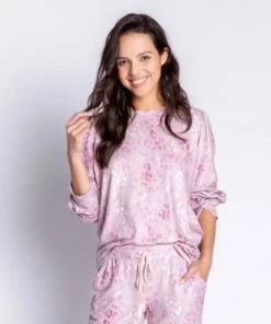 PJ Salvage Cabin Cozy Leopard Long Sleeve