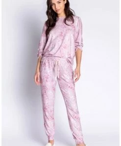 PJ Salvage Cabin Cozy Leopard Long Sleeve