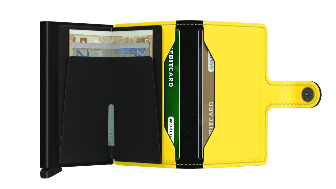 Secrid Mini Wallet - Matte Black-Yellow Accessories 5 Secrid Mini Wallet - Matte Black-Yellow Accessories