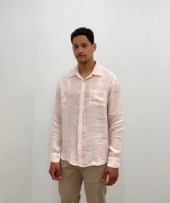 Velvet Men's Woven Linen Long Sleeve Shirt