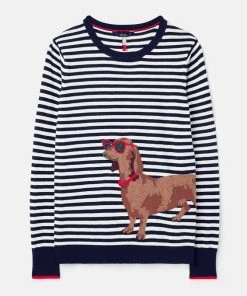 Joules Miranda Knitted Intarsia Crew Neck Jumper Women